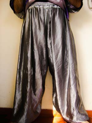 Silver yoga pants