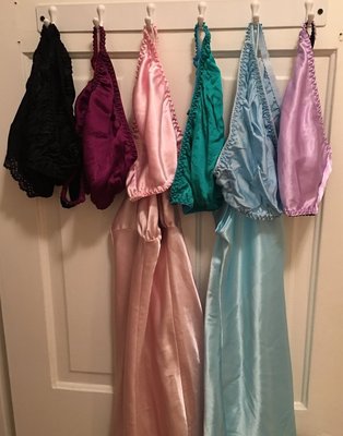 a very small pic of my GF's satin collection