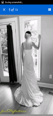 Owner modeling the dress