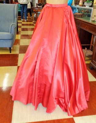 Old burnt orange satin ballroom skirt