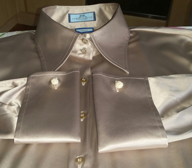 Perfect fitted satin blouse!