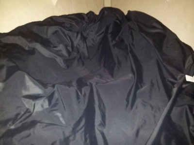 Worhington long black down coat size large