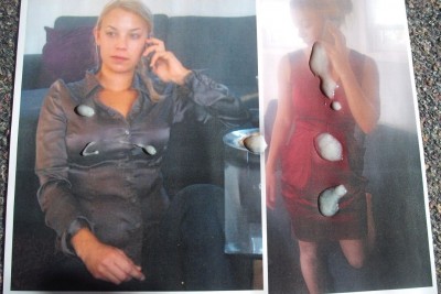 I just had to release my load all over her curvy satin clad body and tits