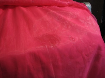 Love the way the cum soaks through the overlay into the satin !!!