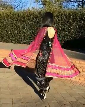 Black Satin patiala Salwar punjabi lovers girls_16583.jpg