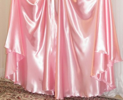 VTG Lingerie Silky Satin Slip FULL Sweep Negligee Babydoll LONG Nightgown_1.jpeg