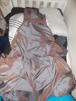 Cum on the grey gown