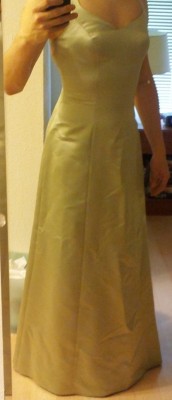 Green Satin Dress off eBay