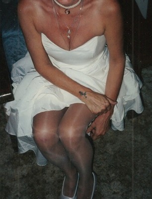 This dress was one big cum stain !!