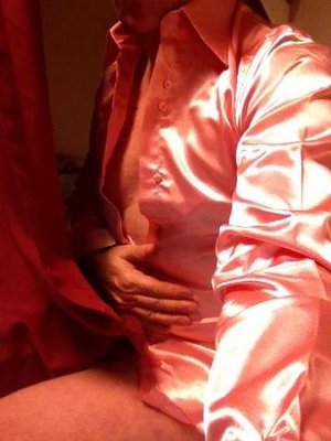My lovely new pink satin blouse