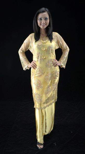 Beautiful satiin kurung cloth