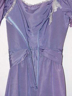 Lt. blue taffeta unzipped