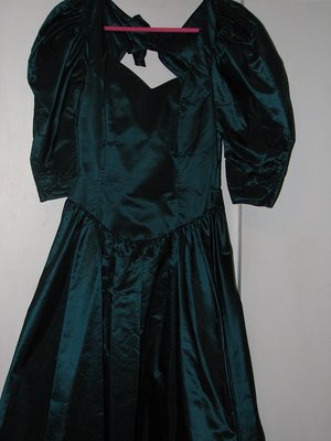 Emerald green taffeta