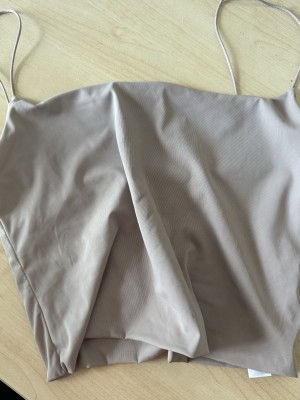 The cami with the cups removed for better sensation