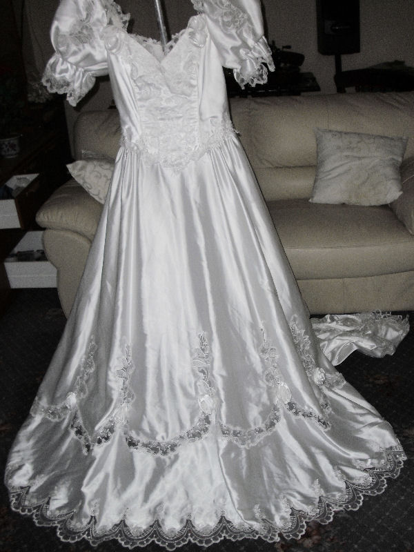 Sexy satin wedding dress