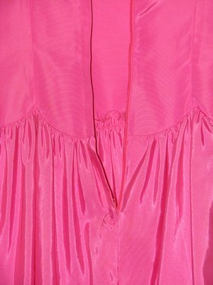 Fuchsia taffeta unzipped