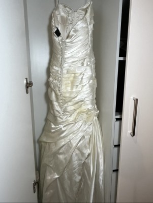 The back of Breanna’s wedding dress after being fucked repeatedly