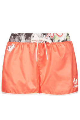 Topshop Adidas Satin Runner Shorts