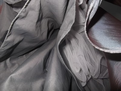 The inside the gown, check out all the layers, makes a really sexy noise when i move in it