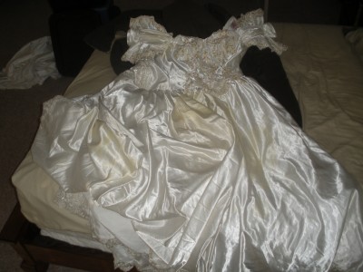 cum stained gown!