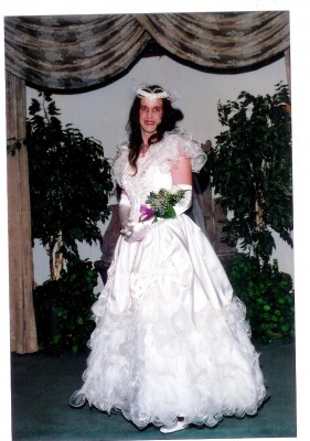 Here's mine wedding dress