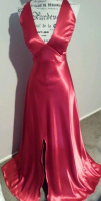Red Satin Dress Front.JPG