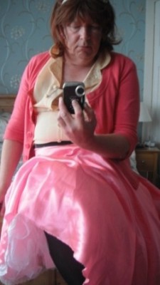 my pink satin skirt