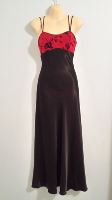 Long Black Satin Nightdress.JPG