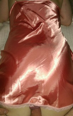 My wife is so sexy in her satin nightwear